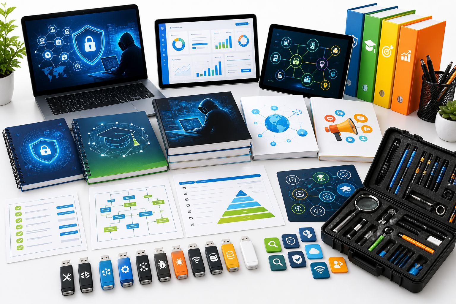 Course material library with more than 2000 tools for enrolled students